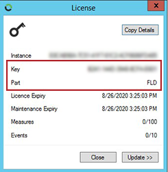 Flow License Details Location