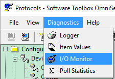 Opening OmniServer I/O Monitor Troubleshooting Tool