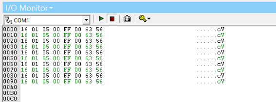 Viewing Successful Received Data in OmniServer I/O Monitor