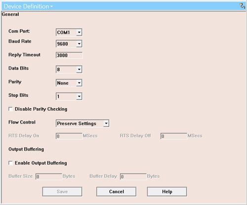 Configuring COM Port Settings in OmniServer