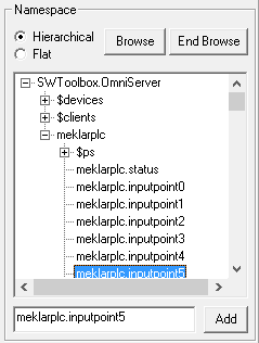 Browsing OmniServer Items with Sample OPC DA Test Client